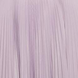 Pre Owned Polo Ralph Lauren Lavender Plisse Midi Skirt M