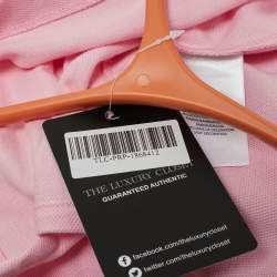 Pre Owned Polo Ralph Lauren Pink Cotton The Skinny Polo T-Shirt XS