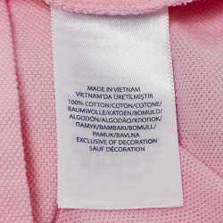 Pre Owned Polo Ralph Lauren Pink Cotton The Skinny Polo T-Shirt XS