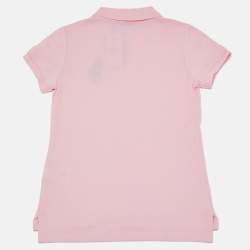 Pre Owned Polo Ralph Lauren Pink Cotton The Skinny Polo T-Shirt XS