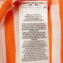 مملوكة مسبقًا Polo Ralph Lauren Orange/White Striped Jersey T-Shirt S