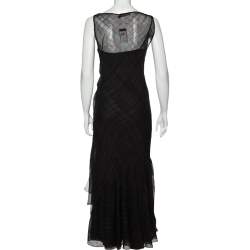 Pre Owned Polo Ralph Lauren Multicolor Silk Ruffled Sleeveless Maxi Dress S