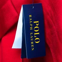 Pre Owned Polo Ralph Lauren Red Cotton Knit Blazer M