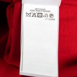 Pre Owned Polo Ralph Lauren Red Cotton Knit Blazer M
