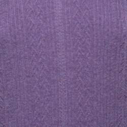مملوكة مسبقًا Polo Ralph Lauren Purple Merino Wool Ruffled Sweater L