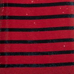 Pre Owned Polo Ralph Lauren Red & Blue Striped Sequined Tank Top M