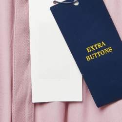 مملوكة مسبقًا Polo Ralph Lauren Blush Pink Silk Blend Round Collar Blouse M