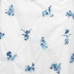 مملوكة مسبقًا Polo Ralph Lauren White Cotton Floral Embroidered Midi Skirt S