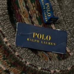Pre Owned Polo Ralph Lauren Olive Green Wool Knit Long Sleeve Sweater L