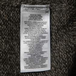 Pre Owned Polo Ralph Lauren Olive Green Wool Knit Long Sleeve Sweater L