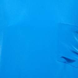 Pre Owned Polo Ralph Lauren Royal Blue Silk Short Sleeve Blouse XL