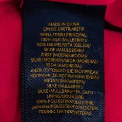 Pre Owned Polo Ralph Lauren Pink Floral Silk Spaghetti Strap Midi Dress M