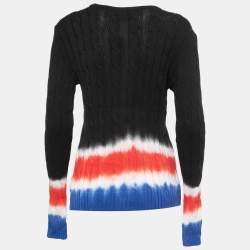 مملوكة مسبقًا Polo Ralph Lauren Multicolor Cotton Cable Knit Crew Neck Sweater L