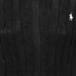 مملوكة مسبقًا Polo Ralph Lauren Multicolor Cotton Cable Knit Crew Neck Sweater L