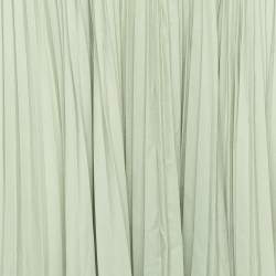 Pre Owned Polo Ralph Lauren Mint Green Pleated Crepe Midi Skirt M