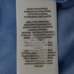 Pre Owned Polo Ralph Lauren Blue Checked Knit Wrap Top M