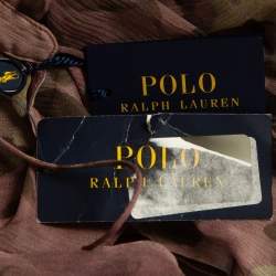 مملوكة مسبقًا Polo Ralph Lauren Pink Floral Print Silk Freaky Long Sleeve Shirt L