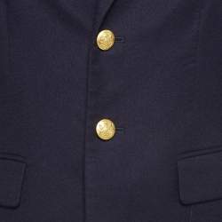 مملوكة مسبقًا Polo Ralph Lauren Navy Blue Wool Single Breasted Blazer M