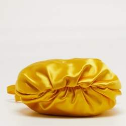 Pre Owned حقيبة دلو بولو رالف لورين ساتان لون الخردل رباط كبير بوني