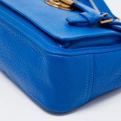 Pre Owned Polo Ralph Lauren Blue Leather Ricky Crossbody Bag