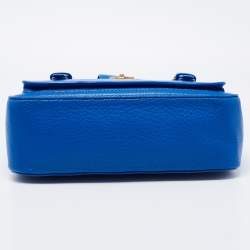 Pre Owned Polo Ralph Lauren Blue Leather Ricky Crossbody Bag