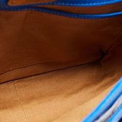 Pre Owned Polo Ralph Lauren Blue Leather Ricky Crossbody Bag