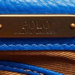 Pre Owned Polo Ralph Lauren Blue Leather Ricky Crossbody Bag