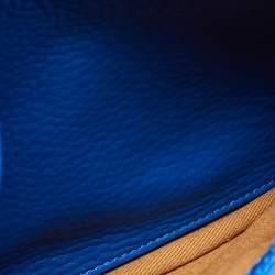 Pre Owned Polo Ralph Lauren Blue Leather Ricky Crossbody Bag