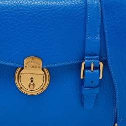 Pre Owned Polo Ralph Lauren Blue Leather Ricky Crossbody Bag