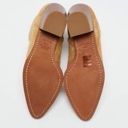 Pre Owned Polo Ralph Lauren Tan Suede Lucille Ankle Length Boots Size 38