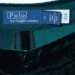 Pre Owned Polo Ralph Lauren Green Velvet Loose Pants XS