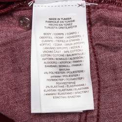 Pre Owned Polo Ralph Lauren Burgundy Denim Skinny Jeans S Waist 26"