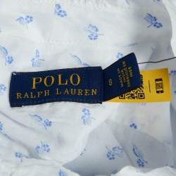 Pre Owned Polo Ralph Lauren White Floral Print Cotton Shirt M