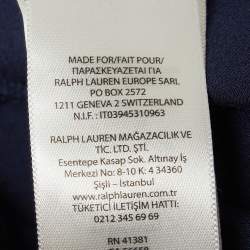 Pre Owned Polo Ralph Lauren Navy Blue Knit Mini Dress S