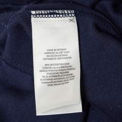 Pre Owned Polo Ralph Lauren Navy Blue Knit Mini Dress S