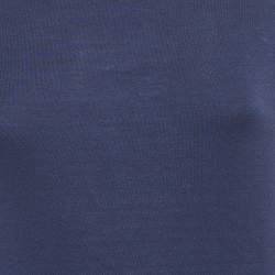 Pre Owned Polo Ralph Lauren Navy Blue Knit Mini Dress S