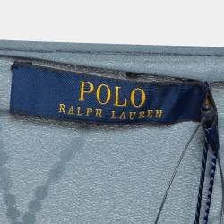 Pre Owned Polo Ralph Lauren Grey Sequin Embroidered Tulle Midi Skirt L