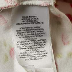 Polo Ralph Lauren White Strawberry Print Pique Cotton Playsuit XL