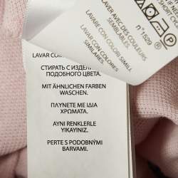 Pre Owned Polo Ralph Lauren Pink All Over Logo Cotton Pique T-Shirt Dress XL