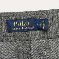 مملوكة مسبقًا Polo Ralph Lauren Grey Wool Blend Knit Breeches Pants S