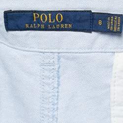 Pre Owned Polo Ralph Lauren Light Blue Cotton Preppy Shorts M