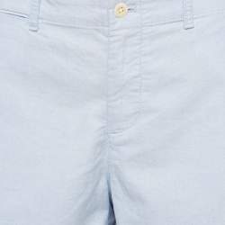 Pre Owned Polo Ralph Lauren Light Blue Cotton Preppy Shorts M