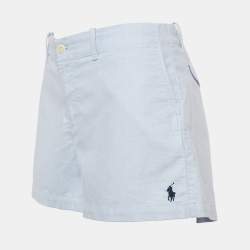 Pre Owned Polo Ralph Lauren Light Blue Cotton Preppy Shorts M