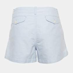 Pre Owned Polo Ralph Lauren Light Blue Cotton Preppy Shorts M