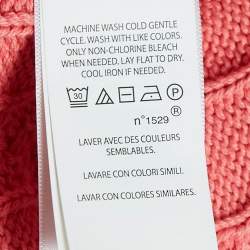 Pre Owned Polo Ralph Lauren Pink Cable Knit Polo T-Shirt XL