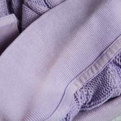 Pre Owned Polo Ralph Lauren Light Purple Cable Knit Polo T-Shirt XL