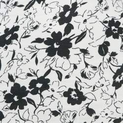 مملوكة مسبقًا Polo Ralph Lauren White Floral Print Linen Ruffled Asymmetric Skirt L