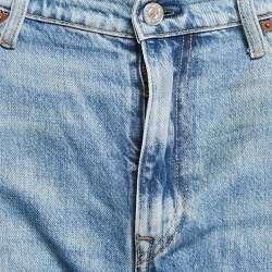 مملوكة مسبقًا Polo Ralph Lauren Blue Patchwork Denim Boyfriend Jeans L Waist 36"