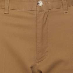 Pre Owned بنطلون بولو رالف لورين قماش مطاطي بلون كاكي طراز سليم تشينو مقاس صغير - سمول