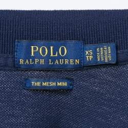 مملوكة مسبقًا Polo Ralph Lauren Navy Blue Cotton Pique Applique Detail T-Shirt Dress XS
